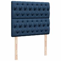 Boxspring met matras stof blauw 120x190 cm - thumbnail
