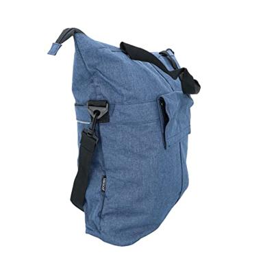 DRESCO enkele fietstas blauw - 18 liter - ook als shopper of schoudertas te gebruiken - extra voorvak - spatwaterdicht polyester - 2 bevestigingshaken - verstelbare schouderriem - verstevigde bodem - reflecterende accenten - afmeting 49x45x18cm DRESCO enkele fietstas blauw - 18 liter - ook als shopper of schoudertas te gebruiken - extra voorvak - spatwaterdicht polyester - 2 bevestigingshaken - verstelbare schouderriem - verstevigde bodem - reflecterende accenten - afmeting 49x45x18cm