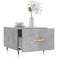 Salontafel 50x50x40 cm bewerkt hout betongrijs - thumbnail