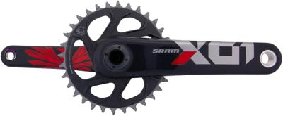 SRAM crankstel "x01 eagle" crankset x01 eagle 32t boost 170mm oxy red
