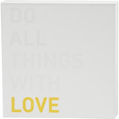 Canvas met goudkleurige motieven, H: 25,4 cm, D: 2,54 cm, B: 25,4 cm, wit, 1 stuk Canvas met goudkleurige motieven, H: 25,4 cm, D: 2,54 cm, B: 25,4 cm, wit, 1 stuk