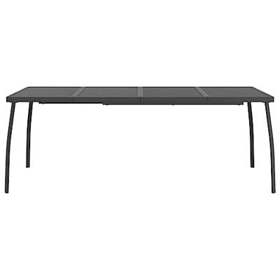 Tuintafel 200x100x72 cm staalgaas antracietkleurig