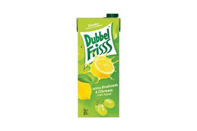 Fruitdrank dubbelfrisss witte druif citroen 1500ml | 8 stuks