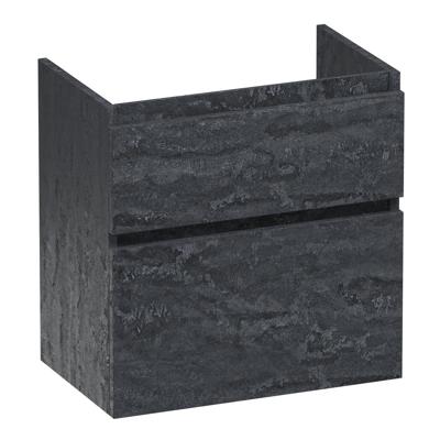 Brauer Delight - Onderkast Ondiep - 60 cm - met 2 Softclose Lades Greeploos en 1 Sifon Uitsparing - Damascus