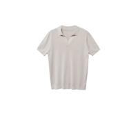 Mango Man regular fit polo pastelgrijs - thumbnail