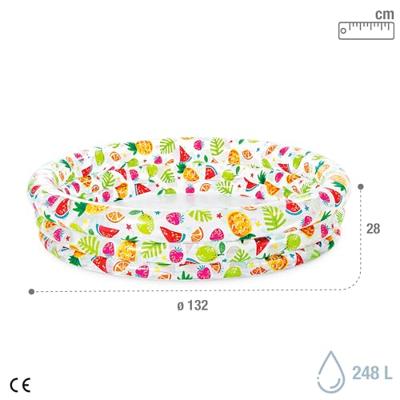 Intex zwembad 3 rings fruitprint 132x28