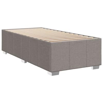 Boxspring met matras stof taupe 90x200 cm