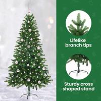 VidaXL Kerstboom met 150 led met standaard groen 150 cm pe - thumbnail