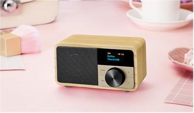 Sangean Genuine Mini DDR-7 Radio DAB+, VHF (FM) AUX, Bluetooth Hout