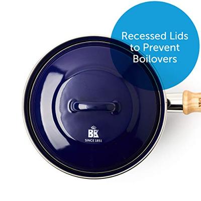 Indigo steelpan met deksel Blauw