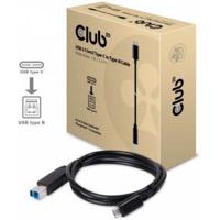 Club 3D usb-c 3.1 gen2 > usb-b m/m kabel (zwart, 1 meter) - thumbnail