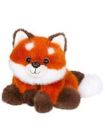 Pluche knuffel van een rode vos met slappe vorm - GIPSY TOYS - 22 cm - Oranje / Bruin / Wit - thumbnail