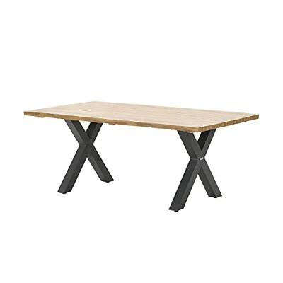 Zeus dining tafel 180x100 carbon black/teak look/X-stijl Garden Impressions - Garden impressions Zeus dining tafel 180x100 carbon black/teak look/X-stijl Garden Impressions - Garden impressions