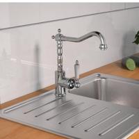 Keukenmengkraan Schutte Old Style Retro Hoge Draaibare Uitloop Chroom Schütte - thumbnail