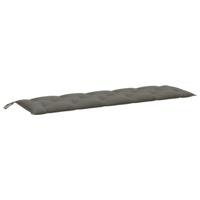 Tuinbankkussens 2 st 180x50x7 cm stof gemleerd donkergrijs - thumbnail