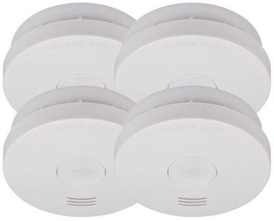 Brennenstuhl Rookmelder Set van 4 stuks werkt op batterijen