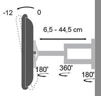 Techly ICA-LCD-2903WH tv-bevestiging 94 cm (37") Wit - thumbnail