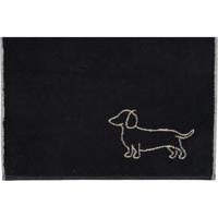 Cawö Cawo We love Dogs gemustert 6248 Handdoek 50x100 schwarz/beige - thumbnail