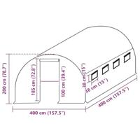 VidaXL Kashoes vervangend (16 m²) 400x400x200 cm groen - thumbnail