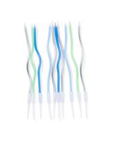 HEMA Taartkaarsje gedraaid blauw 10 stuks - thumbnail