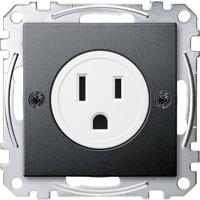 Merten MEG2151-0414 Wandcontactdoos System M Antraciet 1 stuk(s) - thumbnail