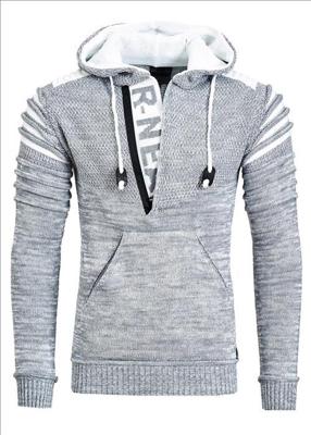 RustyNeal - Heren Pullover Trui - Grijs - Modernfit - Capuchon RustyNeal - Heren Pullover Trui - Grijs - Modernfit - Capuchon