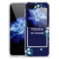 Samsung Galaxy Z Flip 5 Silicone-hoesje Flowers Blue DTMP - thumbnail