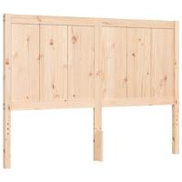 Bedframe met hoofdbord massief hout - thumbnail