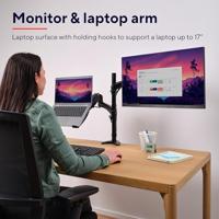 Trust Mara monitorarm, dubbele arm met 1 laptoparm, zwart - thumbnail