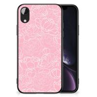 Apple iPhone XR Bloemen Hoesje White Flowers - thumbnail