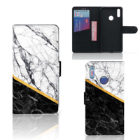 Huawei Y7 (2019) | Bookcase | Marmer Wit Zwart - Origineel Cadeau Man - thumbnail