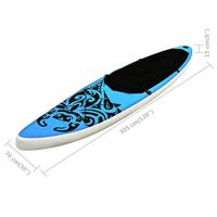 Stand Up Paddleboardset opblaasbaar 305x76x15 cm blauw - thumbnail