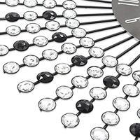 VidaXL Wandklok 43 cm metaal zwart - thumbnail