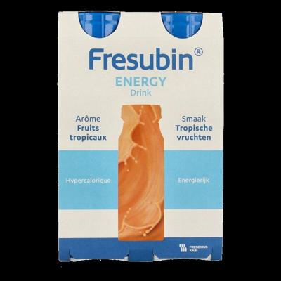 Fresubin Energy drink tropische vruchten 200ml 4 Stuks