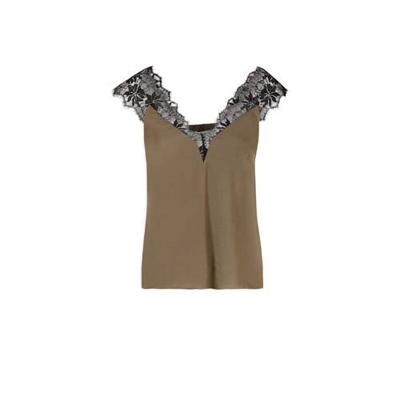 Morgan top met kant kaki Morgan top met kant kaki