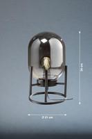 Fischer & Honsel TafellampRegi zwart met smoke glas - 50130 - thumbnail
