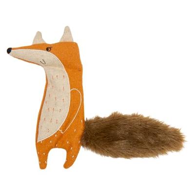 Jack and Vanilla Hondenspeelgoed - Knuffel met knisper - Gerecycled - Vos - 30 cm