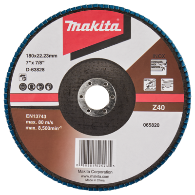 Makita Accessoires Lamellenschuurschijf 180mm Z40 - D-63828-10 D-63828-10