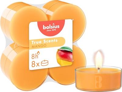 Maxilichten clear cup True Scents Mango 8u Bolsius - Bolsius