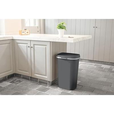 Curver prullenbak mistral flat - grijs - 50 liter