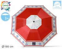 Strandparasol Rood Ø 180 cm SPF50+ Anker - thumbnail