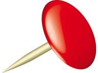 Alco AL-151-12 Punaises Sun 9,5mm Messing Doos A 100 Stuks Rood - thumbnail