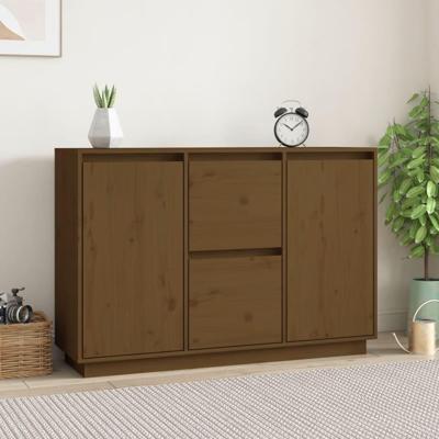 Dressoir 111x34x75 cm massief grenenhout honingbruin