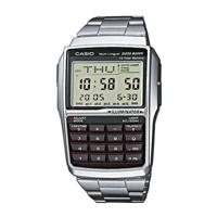 Casio DATABANK CALCULATOR STEEL Zwart Zilverkleurig Heren horloge - thumbnail