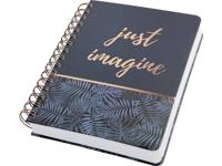 Sigel Jolie® mystic jungle JN603 Notitieblok met spiraalrug Dotted (punten) Zwart, Blauw 120 vellen DIN A5 - thumbnail