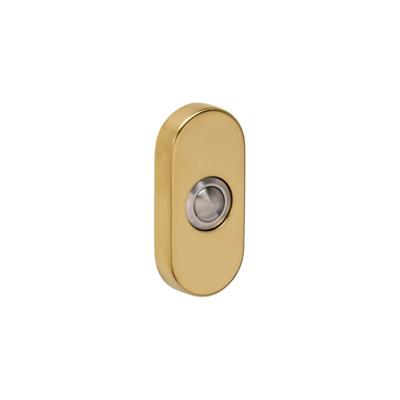 Intersteel Deurbel Ovaal 65x30x10mm Verdekt PVD Messingkleur