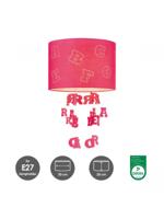 Home sweet home lampenkap Letters kinderkamer Ø 30 cm - fuchsia - thumbnail