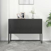 VidaXL Dressoir 105x35x75 cm staal zwart - thumbnail