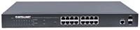 Intellinet 16-poorts Gigabit Ethernet PoE+ Web-Managed Switch met 2 SFP-poorten - IEEE 802.3ataf Power Over Ethernet (PoE+PoE) compliant - 3 (561198) - thumbnail