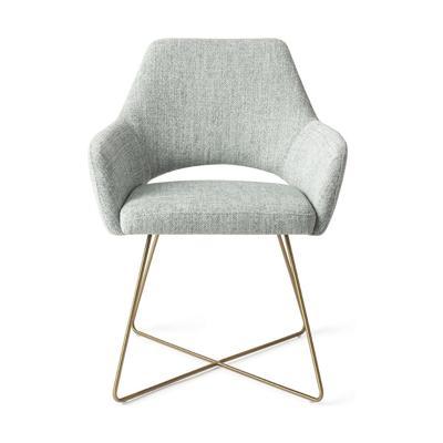 Jesper Home Yanai eetkamerstoel Soft Sage cross gold